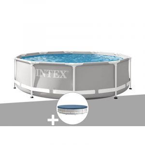 Intex - Kit piscine tubulaire Prism Frame ronde 3,05 x 0,76 m + Bâche de protection