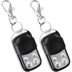 2Pcs Telecommande Universelle Portail 433.92 MHz, Telecommande Garage Universelle sans Fil, Bip Portail Universelle Compatible Rolling Code à 4