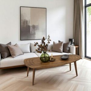 Pier Import - Table basse design en bois foncé - effet tronc d'arbre boma