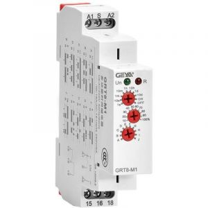 Relais Temporis&eacute; 220V Multifonction GRT8-M1 - Relais Temps Cyclique AC230V Rail DIN 35mm, 10 Fonctions Ajustables pour Applications Industrielles