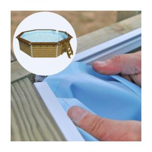 Liner compatible piscine Blooma Kari &Oslash;460 H130 cm - bleu - 75/100&egrave;me