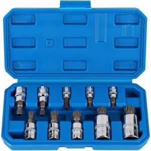 Douille Torx Male 1/2'', 1/4'', 3/8'', Embout Torx 12 Pans M4 M5 M6 M8 M9 M10 M12 M14 M16 M18, Douille Allen avec Bo&icirc;te