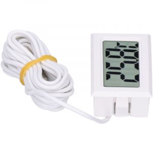 Thermom&egrave;tre num&eacute;rique Mini LCD Instrument de mesure de temp&eacute;rature &eacute;lectronique filaire FY13001White