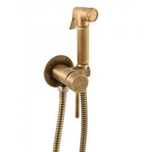 Mitigeur bidet ou WC encastrable SEINA avec douchette en laiton bronze