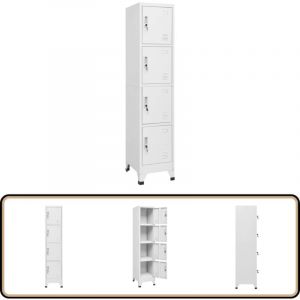 Armoire à casier avec 4 compartiments 38x45x180 cm - Armoire à Casier - Meuble Industriel - Rangement - Placard - Vestiaire Sportif