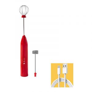 Choyclit - Fouet à œufs, fouet à lait, monte-café torréfié pour usage domestique, mélangeur sans fil entièrement automatique à double tête