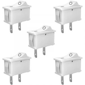 5 Pi&egrave;ces Interrupteur &agrave; Bascule, Mini spst 10mm x 15mm on/off, Interrupteur a Bascule, Pour Voiture Bateau Appareils M&eacute;nagers - Csparkv