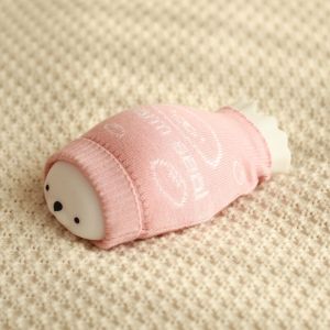 DEESSE SHOP - Bouillotte en silicone, bouillotte d'hiver Warmies avec housse en tricot, bouillotte pour micro-ondes, cadeaux mignons pour enfants