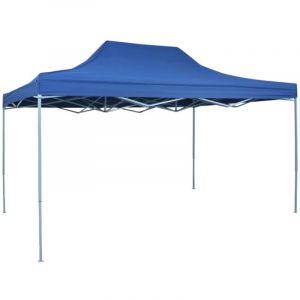 Maison Chic - Tente de r&eacute;ception pliable Tonnelle de r&eacute;ception Barnum professionnelle 3x4 m Acier Bleu 99441