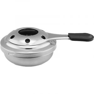 Jormftte - Mini brûleur à alcool - Brûleur à fondue portable efficace en acier inoxydable avec poignée anti-brûlure
