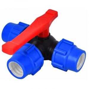 Jalleria - Vanne &agrave; Bille D'arr&ecirc;t,32mm Robinet &agrave; Tournant Sph&eacute;rique &agrave; Trois Voies &agrave; Connexion Rapide pvc pe Tuyau &agrave; Interrupteur Rapide Connecteur en