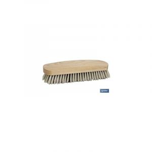 Brosse à linge à poils PVC et fil galvanisé avec manche ergonomique en bois 18,5cm