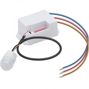 Mini D&eacute;tecteur de Mouvement 360&deg; Int&eacute;rieur Ext&eacute;rieur avec Capteur Cr&eacute;pusculaire 220V Interrupteur Capteur Infrarouge Encastr&eacute; IP65 Commutateur