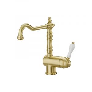 Cristina Ondyna - Mitigeur &eacute;vier farfalle retro bec orientable vieux bronze mat FR13393