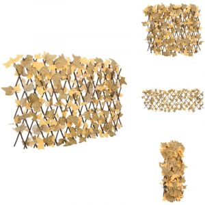 Treillis de feuille d'&eacute;rable artificiel extensible 180x60 cm - Cl&ocirc;ture Fleurie - Panneau De Cl&ocirc;ture - Cl&ocirc;ture Extensible - Cl&ocirc;ture Design - Intimit&eacute;