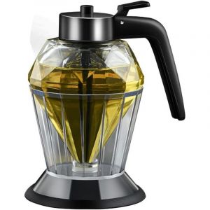 Distributeur de miel en verre anti-goutte avec socle, pot &agrave; miel avec agitateur, distributeur de sirop d&rsquo;&eacute;rable, pour sirop, sucre, sauces et