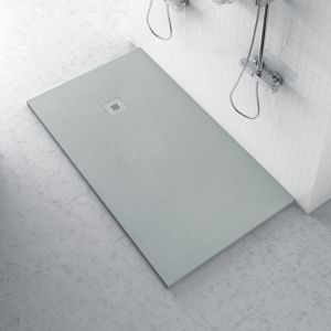 Ferrari Srl - Receveur de douche zéro plan minéral receveur de douche 900x1200 béton en plan minéral avec caillebotis assorti