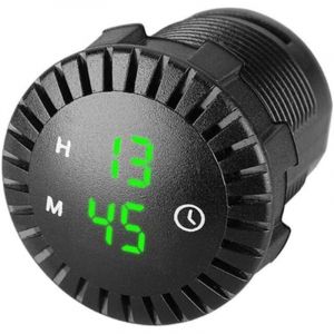 Horloge LED de voiture Horloge tactile Horloge num&eacute;rique de voiture &eacute;tanche 12V / 24V Mini horloge digitale led Mini Horloge De Moto Diam&egrave;tre de 2,01