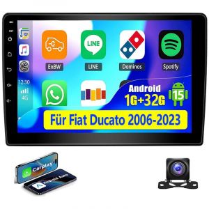 Autoradio Android 15 avec DAB+ pour Fiat Ducato (2006-2023) - GPS, Wi-Fi, Bluetooth, RDS - 1+32G CAM