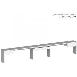 Banc pour table &agrave; manger console extensible 66-290cm Pratika B - Blanc brillant