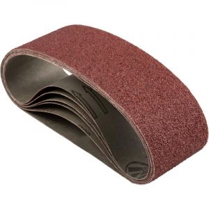 Bande Abrasive 75 x 533 mm, gruau grossier P40, pour ponceuse à courroie, pour le travail du bois, meulage, affûtage, polissage en métal (6 pcs)