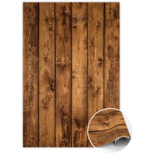 Tulup - Tapis Vinyl pvc Antid&eacute;rapant pour Chambre et Cuisine - Planches verticales - 80x120 cm