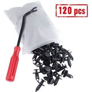 BEBUSINGOTO 120 pcs ATV UTV Body Fastener Rivets Push Pin Compatible avec Polaris RZR Ranger Suzuki King Quad Kawasaki Rancher Plastique Fender Clips