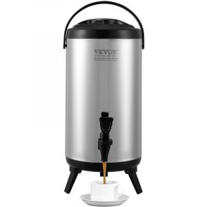 Mophorn - vevor Distributeur de Boissons Isotherme 9,2L Distributeur d'Eau Chaude et Froide Non Electrique Inox Alimentaire Conservation 4-6H