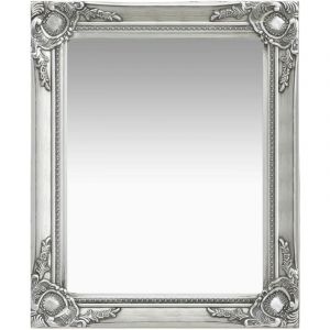 Vidaxl - Miroir mural Conception anti-âge Cadre ornemental de style baroque 50 x 60 cm Couleurs diverses Couleur : argent