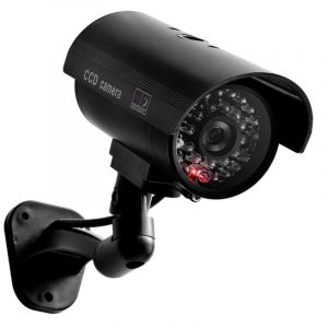 Decdeal Cam&eacute;ra factice CCTV S&eacute;curit&eacute; de surveillance CAM SIMULATION RED IR LED pour int&eacute;rieur ext&eacute;rieur