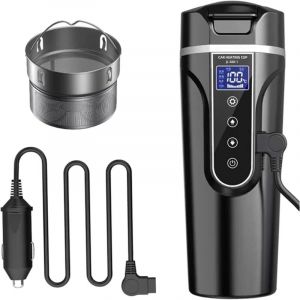 Bouilloire de Voiture, 12 V /24V Bouilloire &Eacute;lectrique de Voiture Tasse d'eau Chauff&eacute;e pour Voiture/Camion/ Voyage, Bouilloire &eacute;lectrique de Voiture