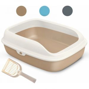 Liti&egrave;re en plastique pour chats et animaux domestiques avec pelle 3 tailles et couleurs au choix-LIAIKI