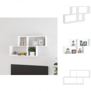 Vidaxl - tagère murale Blanc 100x18x53 cm Bois d'ingénierie - Étagère Murale - Étagère Cube - Rangement Mural - Décoration Murale - Meuble Blanc
