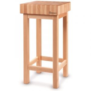 Billot de boucher en bois sur socle, hauteur 110 mm - Hendi 505618
