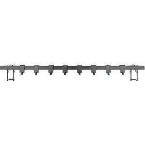 Barre de cr&eacute;dence cuisine Gala, Porte Ustensiles de cuisine mural avec 8 crochets de suspension pour accessoires de cuisine, fixation murale, Acier,