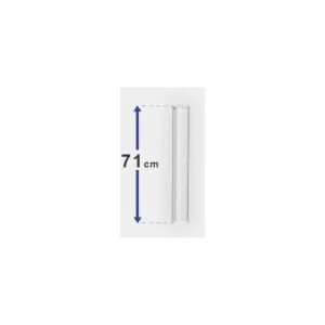 Gefradis - Poteau de cloture pvc H71 x L4 cm blanc renforcé en acier