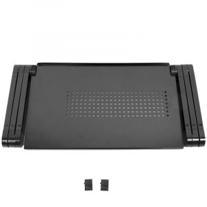 Lit en alliage d'aluminium pliant pour ordinateur portable ordinateur portable réglable support de table de bureau noir