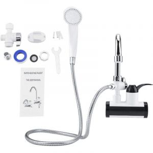 Gistuch - Chauffe-eau &eacute;lectrique Robinet &eacute;lectrique instantan&eacute; Chauffe-eau chaude et froide Robinet de chauffage sans r&eacute;servoir Pommeau de douche