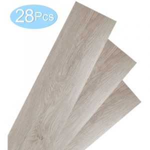SWANEW env.4m&sup2; Sol vinyle Ch&ecirc;ne Blanc Oak Adh&eacute;sif Stratifi&eacute; Vinyle