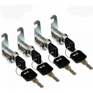 ZVD - Lot de 4 Serrure Batteuse Cylindre, Verrou de Porte pour Armoire - Verrou de Porte pour Armoire, lot de 4 Serrures Batteuse Cylindre - Argent