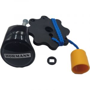 Poignée noire de porte basculante N80 et S95 Hormann