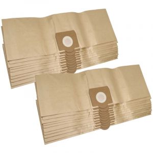 20x sacs compatible avec Soteco Nevada 103 Rad, 203 s aspirateur - papier, couleur sable - Vhbw