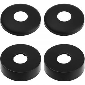 Rosace Robinet Mitigeur Douche Noire &ndash; Cache Tuyau en Acier Inoxydable pour Robinet et Radiateur