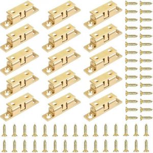15 Pi&egrave;ces Double Loqueteau &agrave; Billes, Loqueteau &agrave; Billes Laiton Loqueteau &agrave; Double Bille pour Placard Meubles Porte Armoire Loquet