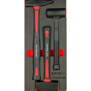 Mw Tools - Jeu de marteaux 3 pièces module en mousse pour servante d'atelier MWHAM3