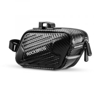 Fei Yu - Sacoche de selle de vélo à coque rigide, sacoche de selle de vélo réfléchissante pour tige de selle arrière de vélo, sacoche arrière de