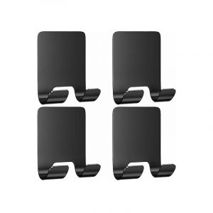 Porte Rasoir Douche Lot de 4, Support Rasoir Porte-Serviettes Multiusages Crochet Adhésif sans Perçage Acier Inox Pour Salle de bain, Chambre à