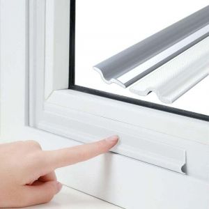5m Blanc Joint de Fenetre Isolant Phonique Boudin Porte,Bande Etancheite Anti Poussiere pour Fenetre en Mousse PU Autocollante,Anti Bruit Coupe Vent