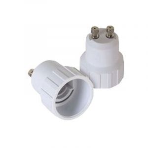 Lot de 2 Adaptateur GU10 mâle vers E14 femelle