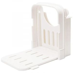 Trancheuse à pain pliable, épaisseur de tranche réglable, trancheuse à pain grillé pour machine à pain/rôtisserie/sandwich, blanche